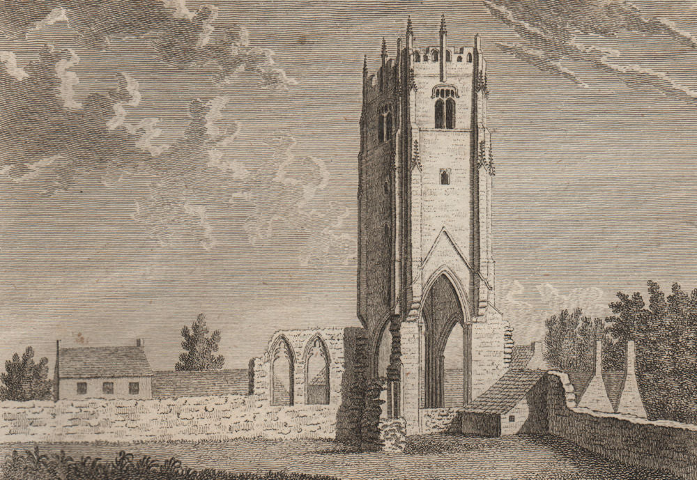 THE MONASTERY OF THE GREY FRIARS, Richmond, Yorkshire. GROSE 1776 old print